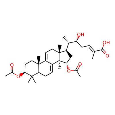3b,15a -Diacetoxy-22a-hydroxylanosta-7,9(11),24-trien-26-oic acid