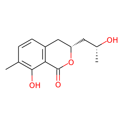 3R-(2R-hydroxypropyl)-8-hydroxyl-7-methyl-3,4-dihydroisocoumarine