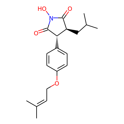 3R*,4R*-1-hydroxy-3-isobutyl-4-[4-(3-methyl-2-butenyloxy)phenyl]pyrrolidine-2,5-dione