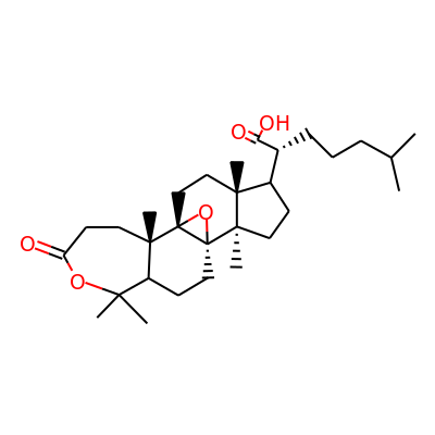 3,4-Seco-8α,9α-epoxy-5α-lanosta-21-oic acid 3,4 lactone