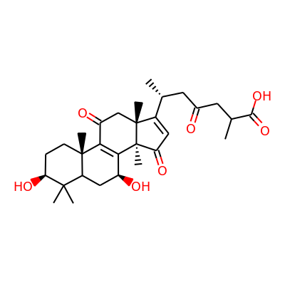 3b,7b-Dihydroxy-11,15,23-trioxo-lanost-8,16-dien-26-oic acid