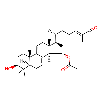 3β-Hydroxy-15α-acetoxy-5α-lanosta-7,9(11),24-trien-26-al