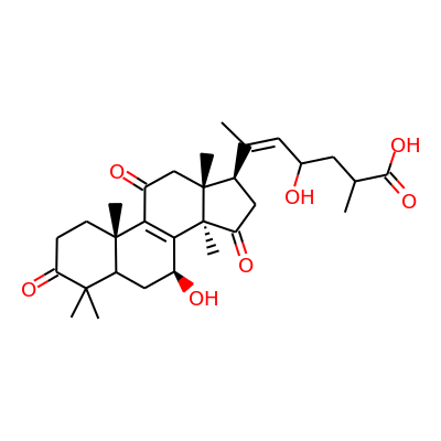 7b,23n-Dihydroxy-3,11,15-trioxolanosta-8,20e(22)-dien-26-oic acid