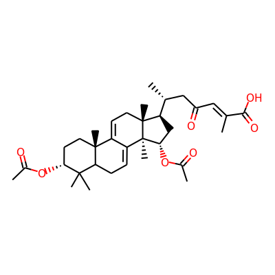 Lanosta-7,9(11),24-trien-3a,15a-diacetoxy-23-oxo-26-oic acid