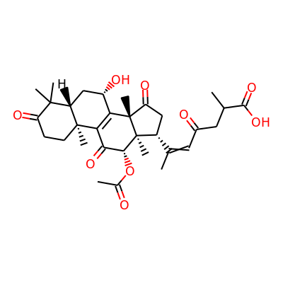 12b-Acetoxy-7b-hydroxy-3,11,15,23-tetraoxo-5 a -lanosta-8,20-dien-26-oic acid