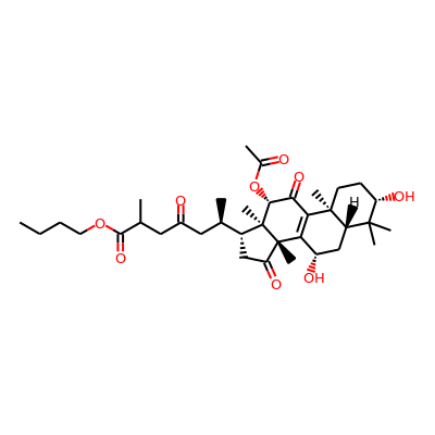 12b-Acetoxy-3b,7b-dihydroxy-11,15,23-trioxolanost-8-en-26-oic acid butyl ester