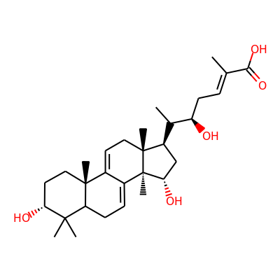 3α,15α,22α-Trihydroxylanosta-7,9(11),24-trien-26-oic acid