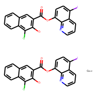 Copper(2+) bis(1-chloro-3-{[(5-iodoquinolin-8-yl)oxy]carbonyl}naphthalen-2-olate)