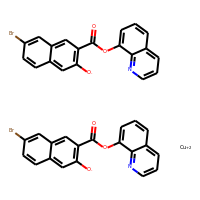 8-Quinolinolium 7'-bromo-3'-hydroxy-2'-naphthoate, copper (II) chelate