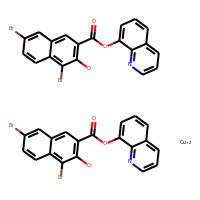 Copper(2+) bis{1,6-dibromo-3-[(quinolin-8-yloxy)carbonyl]naphthalen-2-olate}