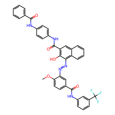 2-Naphthalenecarboxamide, N-[4-(benzoylamino)phenyl]-3-hydroxy-4-[2-[2-methoxy-5-[[[3-(trifluoromethyl)phenyl]amino]carbonyl]phenyl]diazenyl]-