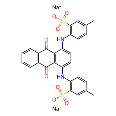 Benzenesulfonic acid, 2,2′-[(9,10-dihydro-9,10-dioxo-1,4-anthracenediyl)diimino]bis[5-methyl-, sodium salt (1:2)