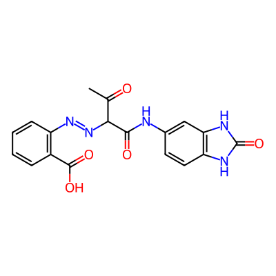 2-​[2-​[1-​[[(2,​3-​Dihydro-​2-​oxo-​1H-​benzimidazol-​5-​yl)​amino]​carbonyl]​-​2-​oxopropyl]​diazenyl]​-benzoic acid